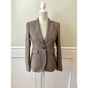 Jones New York Mini Check Blazer Brown 4P